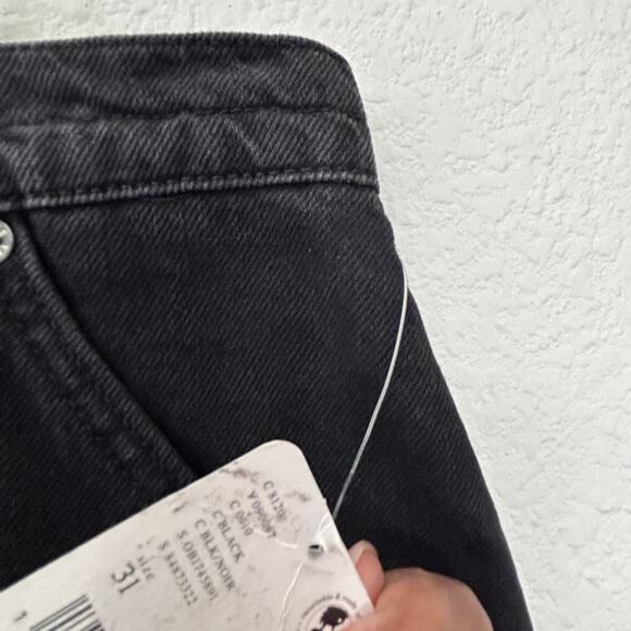 NEW Free People Wild Roses Midi Black Denim Jean Skirt Sz 31 Minimalist Capsule - Picture 6 of 10